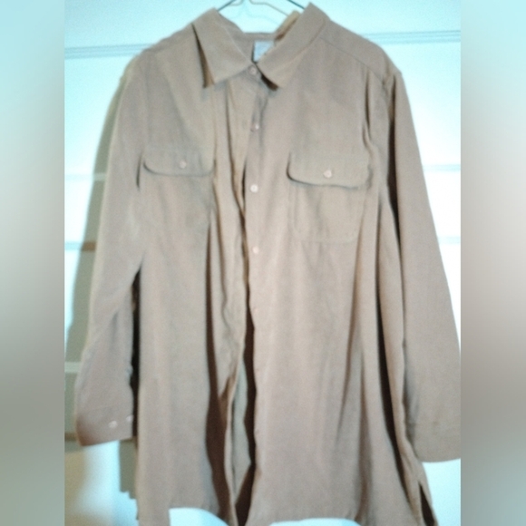 Roamans 1X women's button down shirt long sleeve - Picture 1 of 2